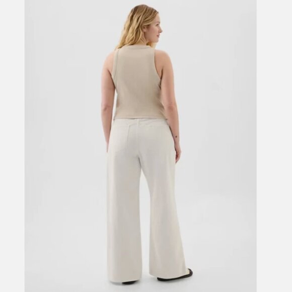 GAP High Rise Wide Leg Relaxed Jeans Off White 100% Cotton 31/12 LONG NWT RT$70 - Picture 4 of 9